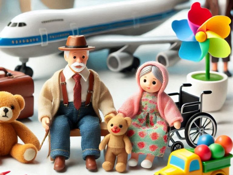 Es wird eine Spielszene mit Mutter und Vater dargestellt.  